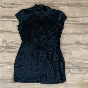 Black Silky Minidress